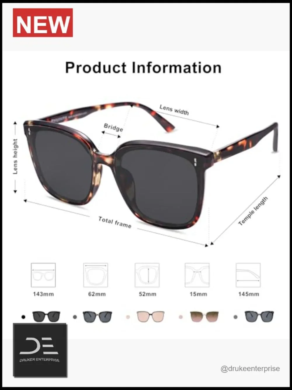 Vintage Style Square Sunglasses with UV400 Protection